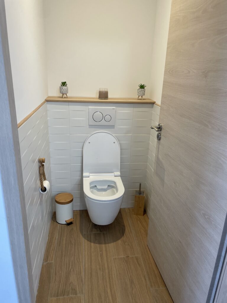 Pose de faience dans WC