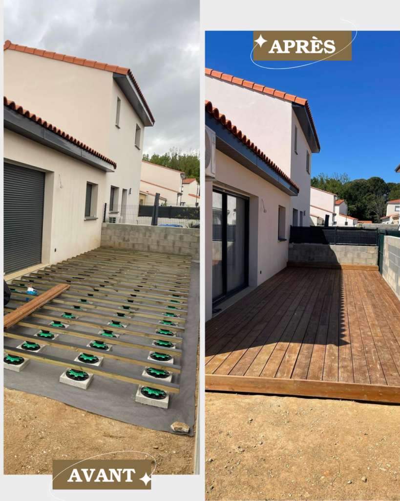 Pose d'une terrasse bois